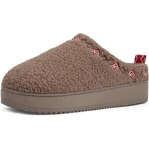 Memory foam platform slippers